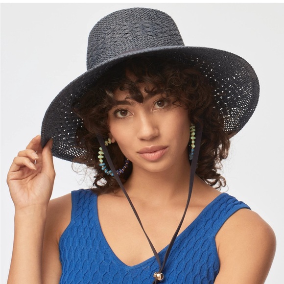 Lele Sadoughi 
MIDNIGHT BRIELLE STRAW HAT
$225 NEW main image 9